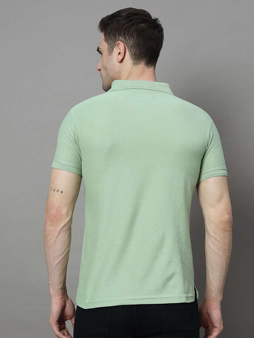 men solid short sleeve polo t-shirt - 22300308 -  Standard Image - 2