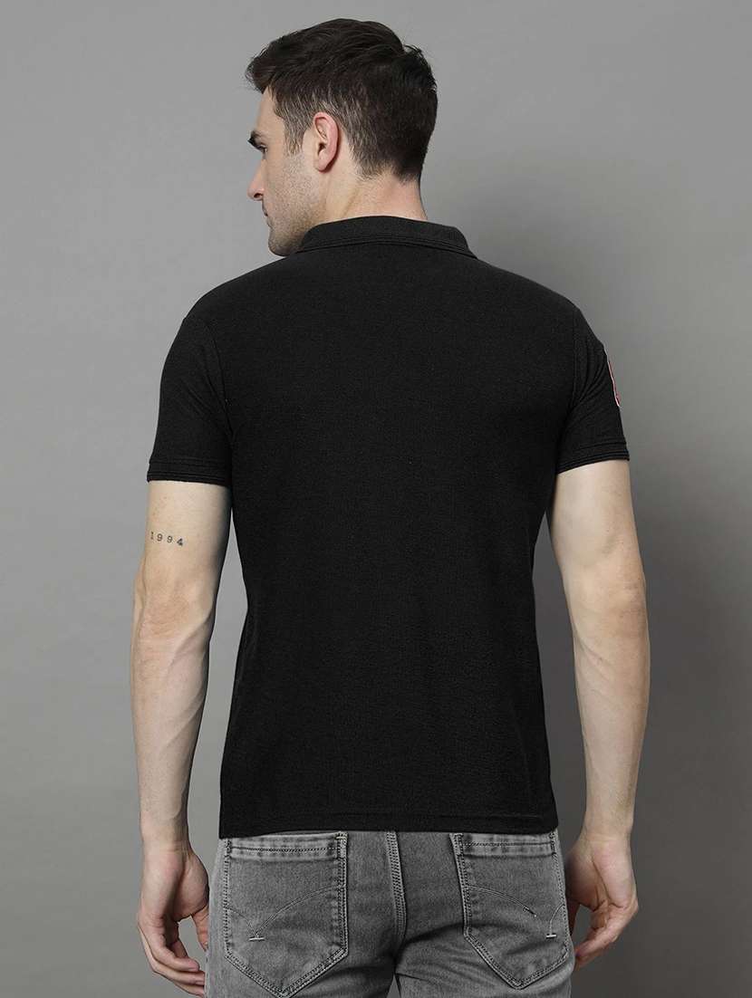 men solid short sleeve polo t-shirt - 22300311 -  Standard Image - 2
