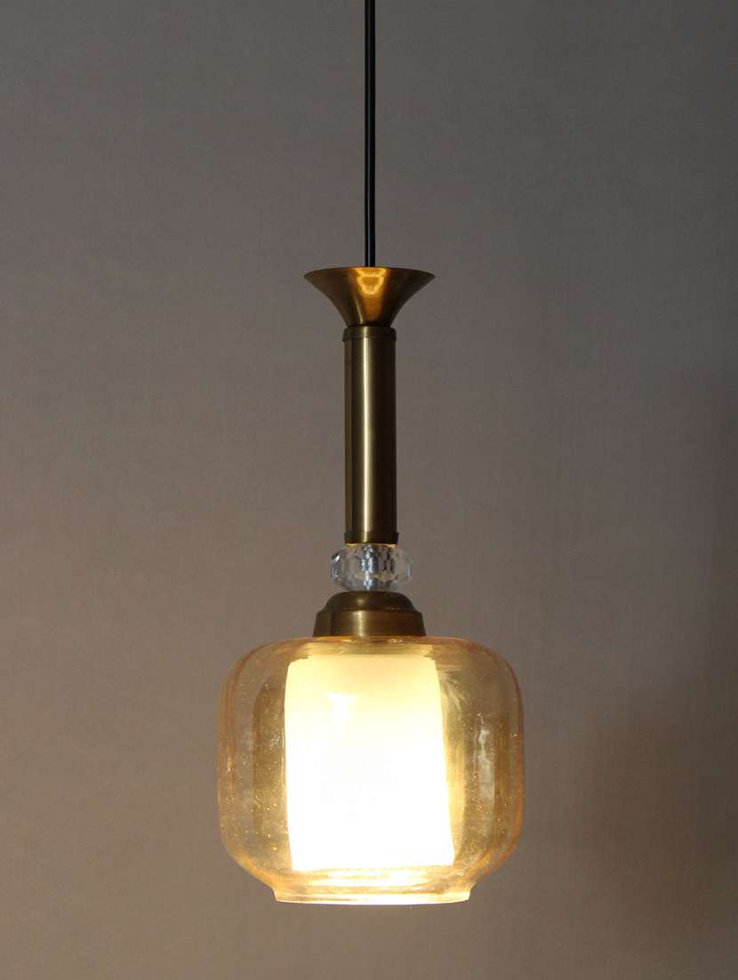 soft amber glass hanging lamp - 22300321 -  Standard Image - 2