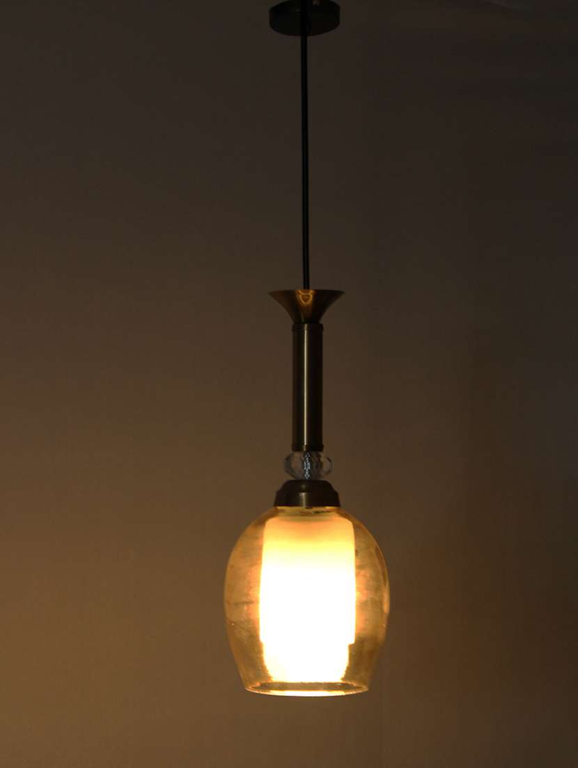 modern plain amber glass hanging light - 22300324 -  Standard Image - 2