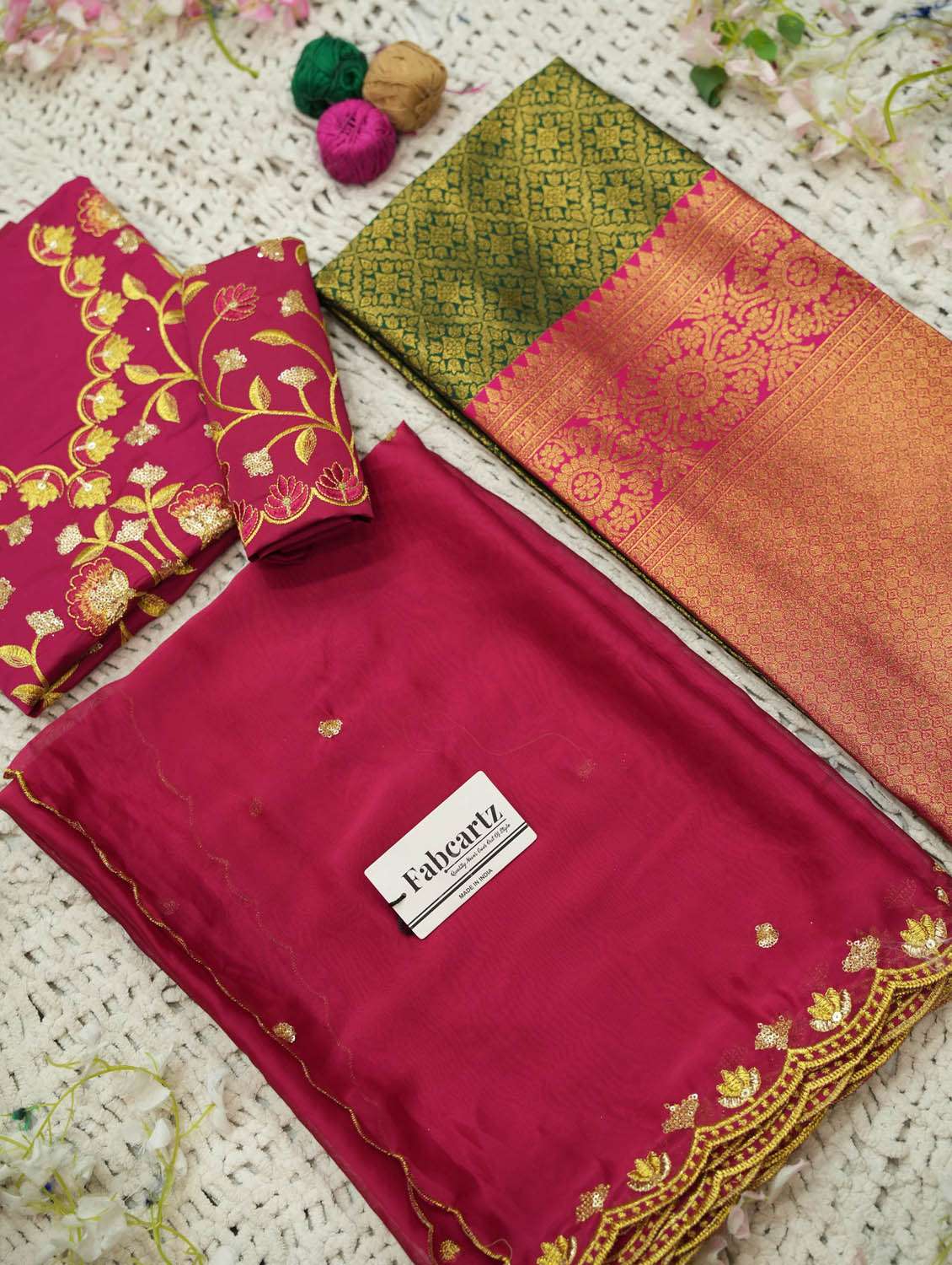 women self design south indian style unstitched lehenga choli set - 22300379 -  Standard Image - 2