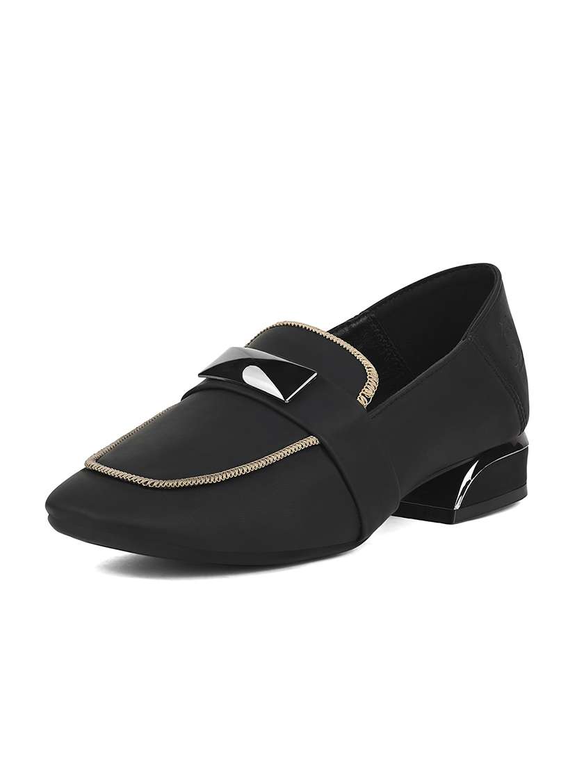 women black slip on moccasin - 22300394 -  Standard Image - 2