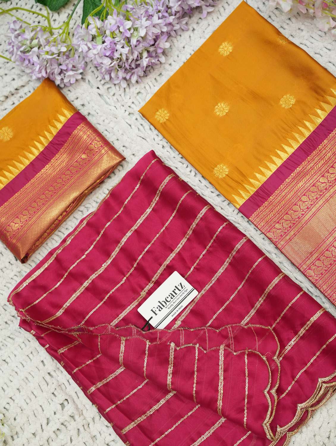 women self design south indian style unstitched lehenga choli set - 22300483 -  Standard Image - 2