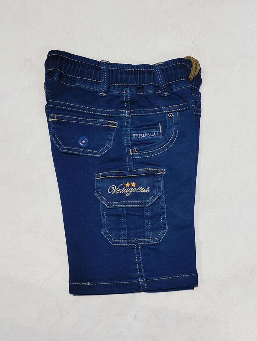 boys solid mid rise denim shorts - 22300578 -  Standard Image - 2