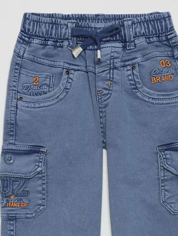 boys solid mid rise cargo - 22300662 -  Standard Image - 2