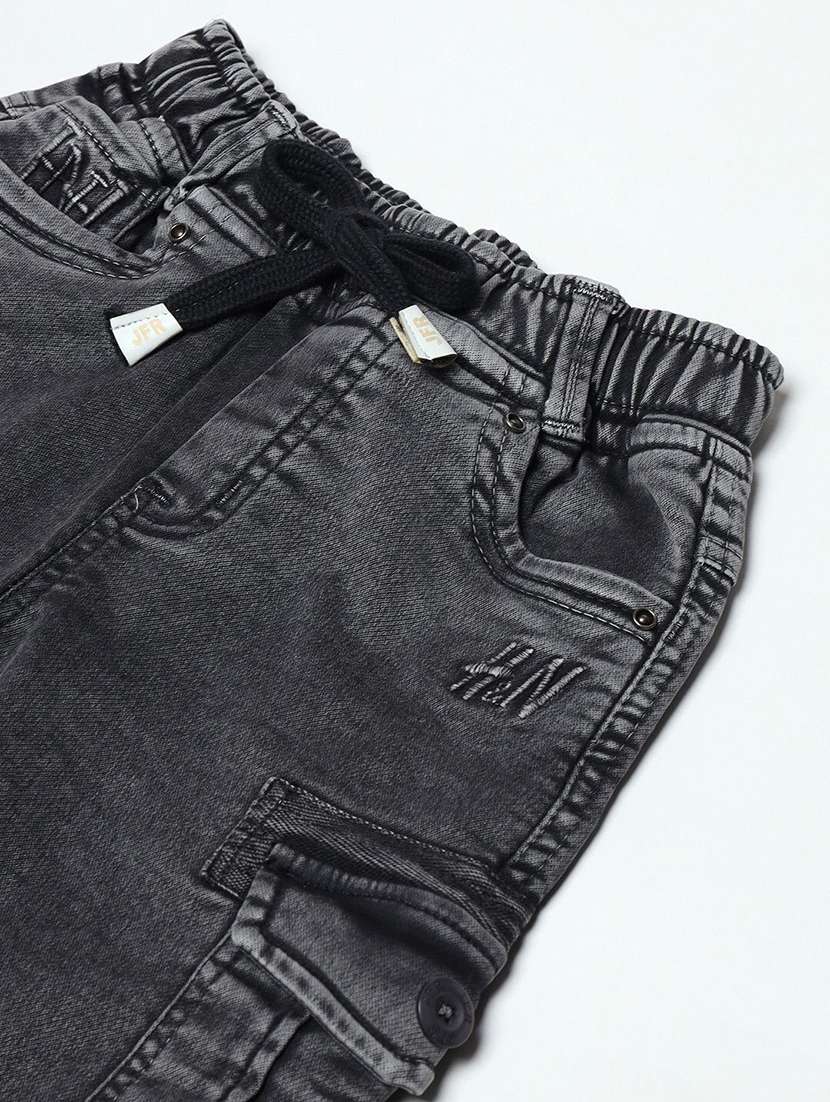 boys solid mid rise cargo - 22300663 -  Standard Image - 2