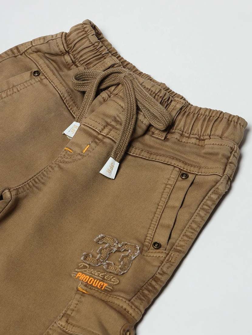 boys solid mid rise cargo - 22300684 -  Standard Image - 2