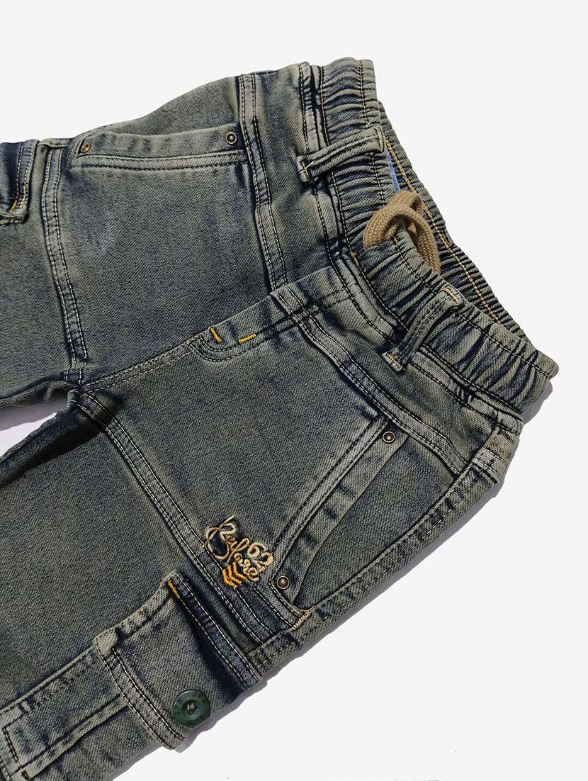 boys solid mid rise cargo - 22300727 -  Standard Image - 2