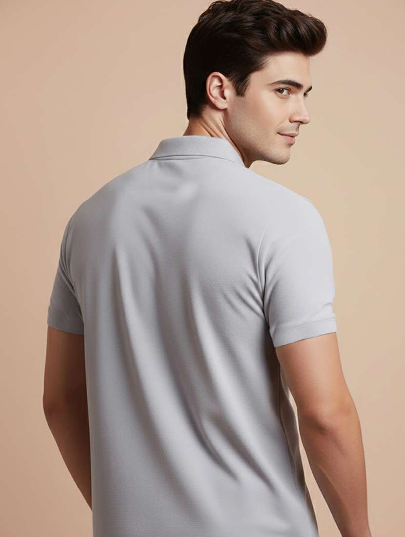 men solid short sleeve polo t-shirt - 22300816 -  Standard Image - 2
