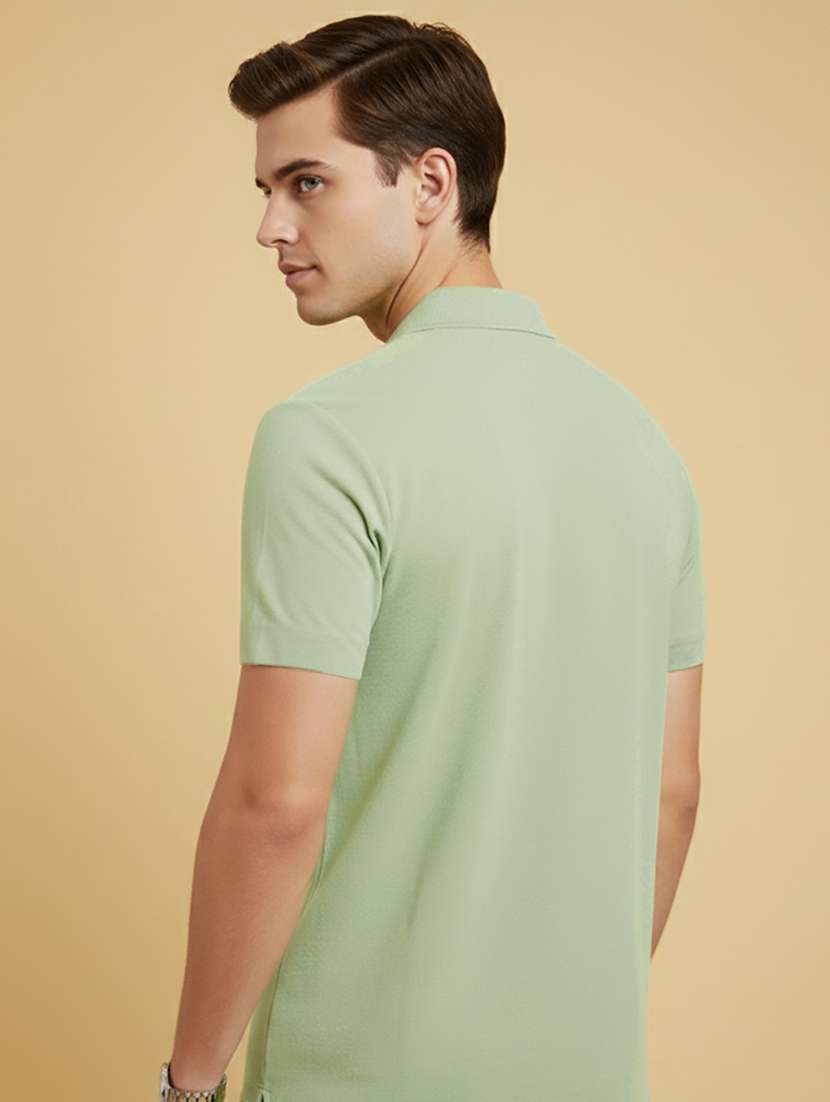 men solid short sleeve polo t-shirt - 22300823 -  Standard Image - 2