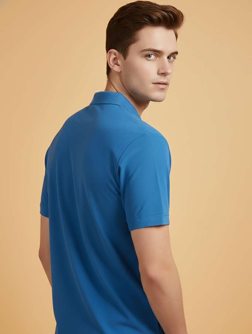 men solid short sleeve polo t-shirt - 22300835 -  Standard Image - 2