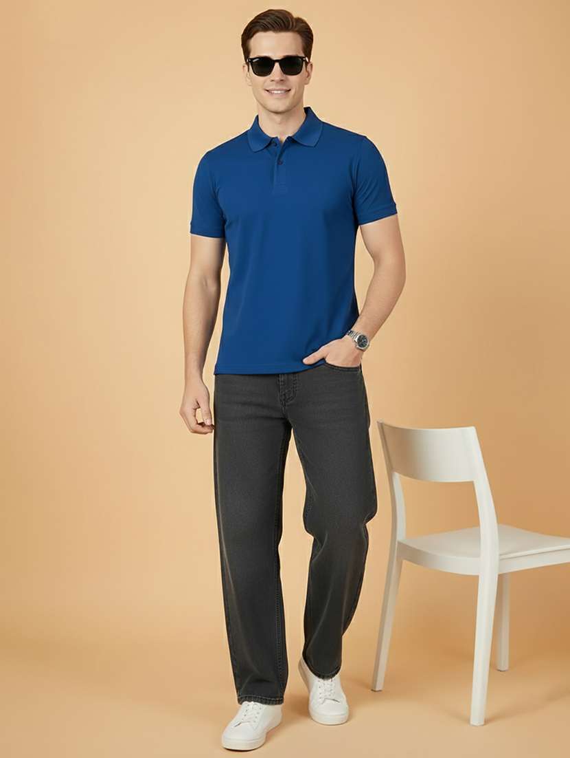 men solid short sleeve regular fit polo t-shirt - 22300850 -  Standard Image - 2