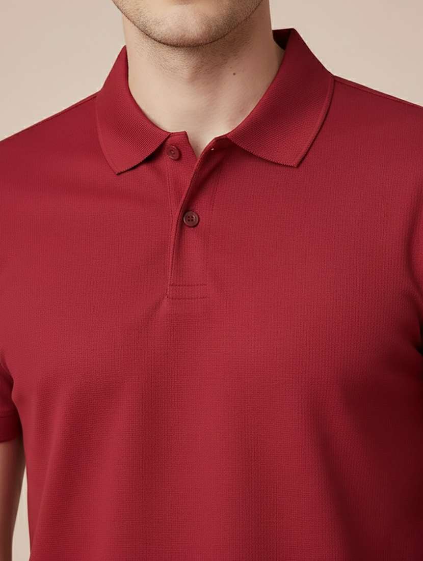 men solid short sleeve regular fit polo t-shirt - 22300855 -  Standard Image - 2