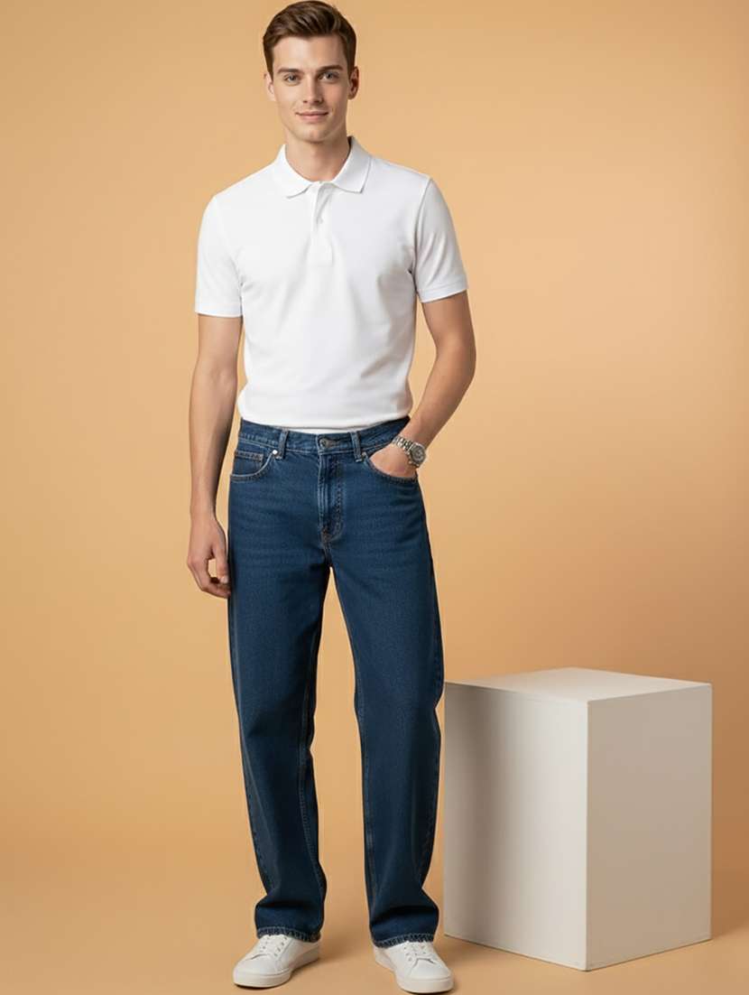 men solid short sleeve regular fit polo t-shirt - 22300860 -  Standard Image - 2