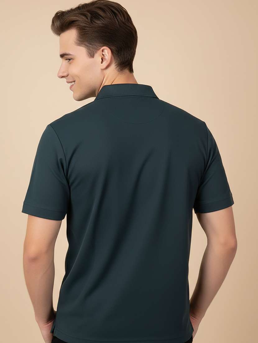 men solid short sleeve regular fit polo t-shirt - 22300875 -  Standard Image - 2