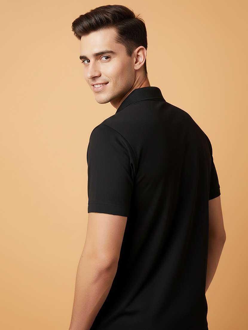 men solid short sleeve regular fit polo t-shirt - 22300876 -  Standard Image - 2
