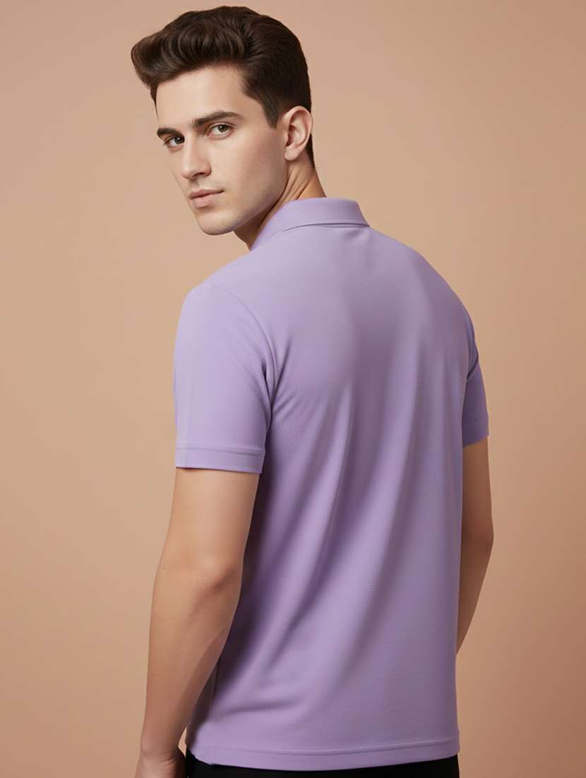 men solid short sleeve regular fit polo t-shirt - 22300878 -  Standard Image - 2