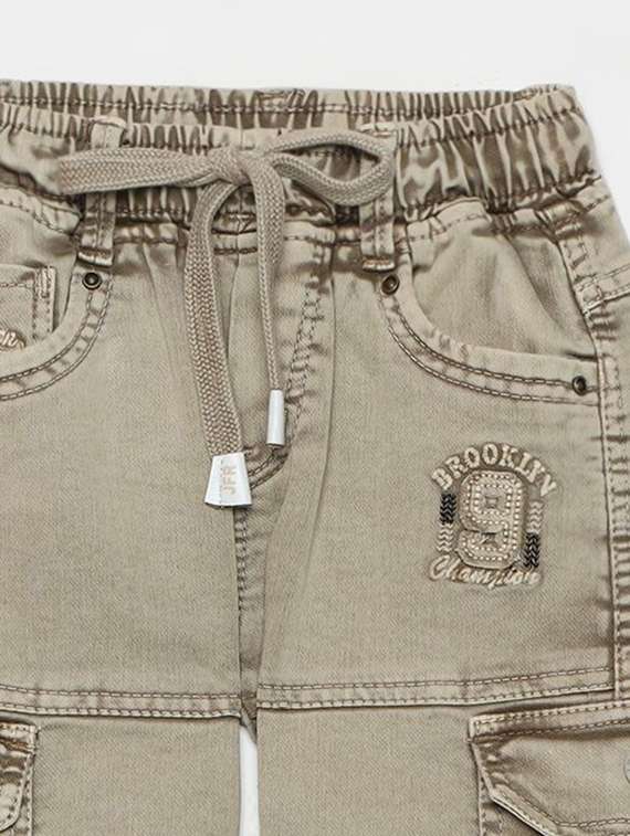 boys solid mid rise cargo - 22300973 -  Standard Image - 2