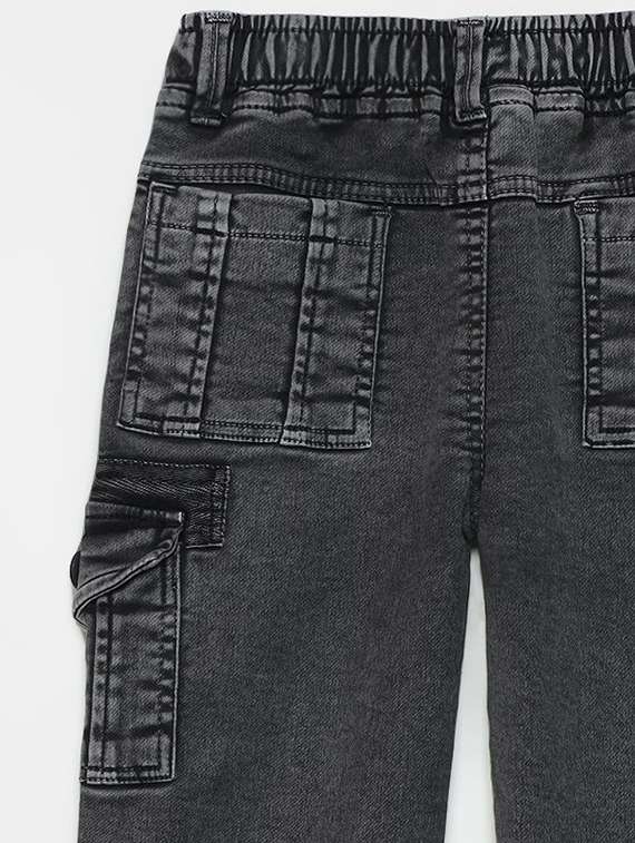 boys solid mid rise cargo - 22300974 -  Standard Image - 2