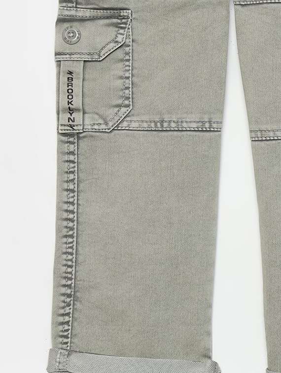 boys solid mid rise cargo - 22300975 -  Standard Image - 2