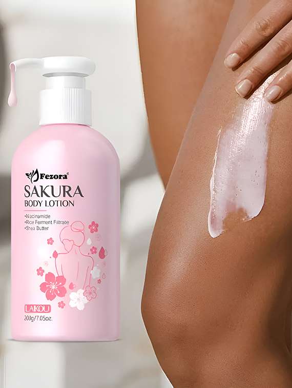 fezora sakura body lotion with niacinamide, rice ferment filtrate, shea butter (200 g) - 22301533 -  Standard Image - 2