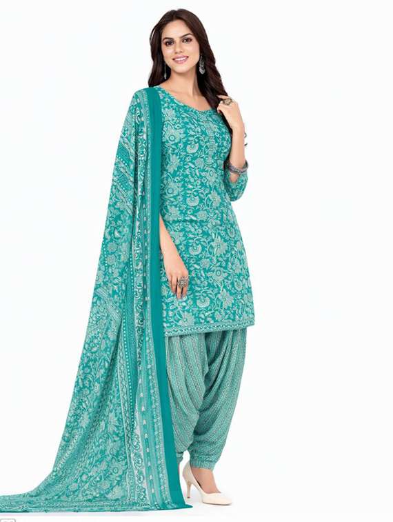 women floral printed unstitched suit set