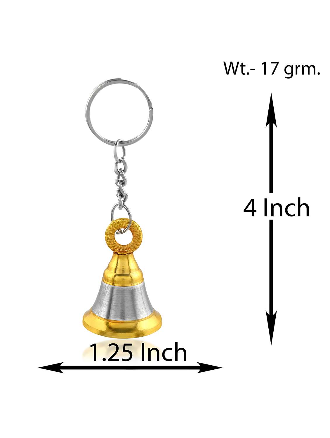 brass bell ghanti shaped keychain - 22301591 -  Standard Image - 2