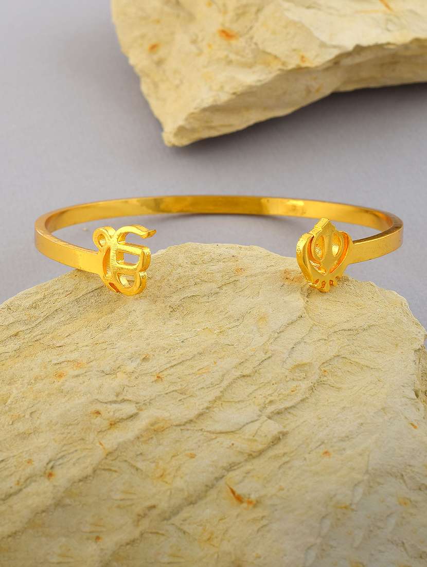 women gold brass adjustable bangle