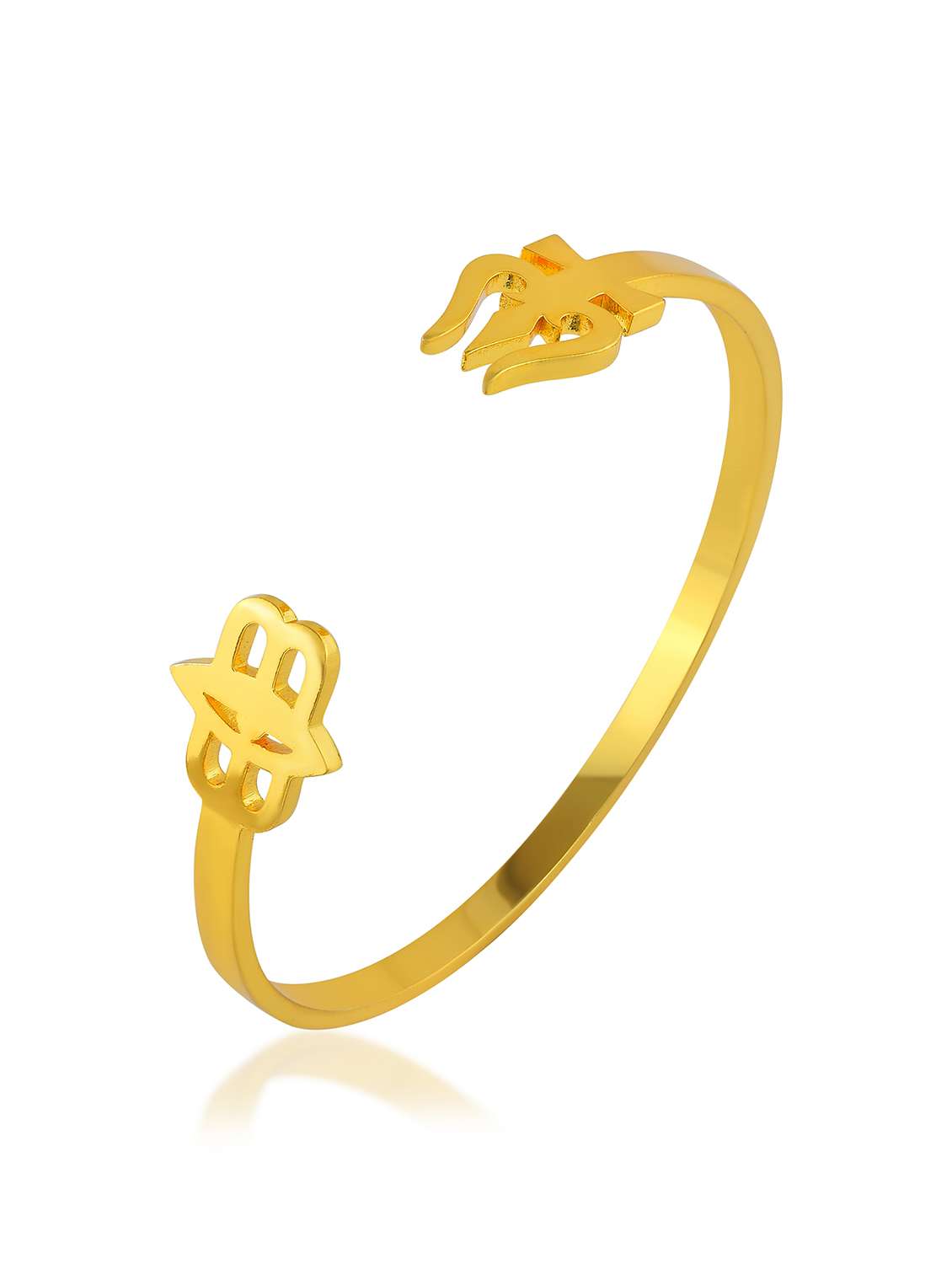 women gold brass adjustable bracelet - 22301600 -  Standard Image - 2