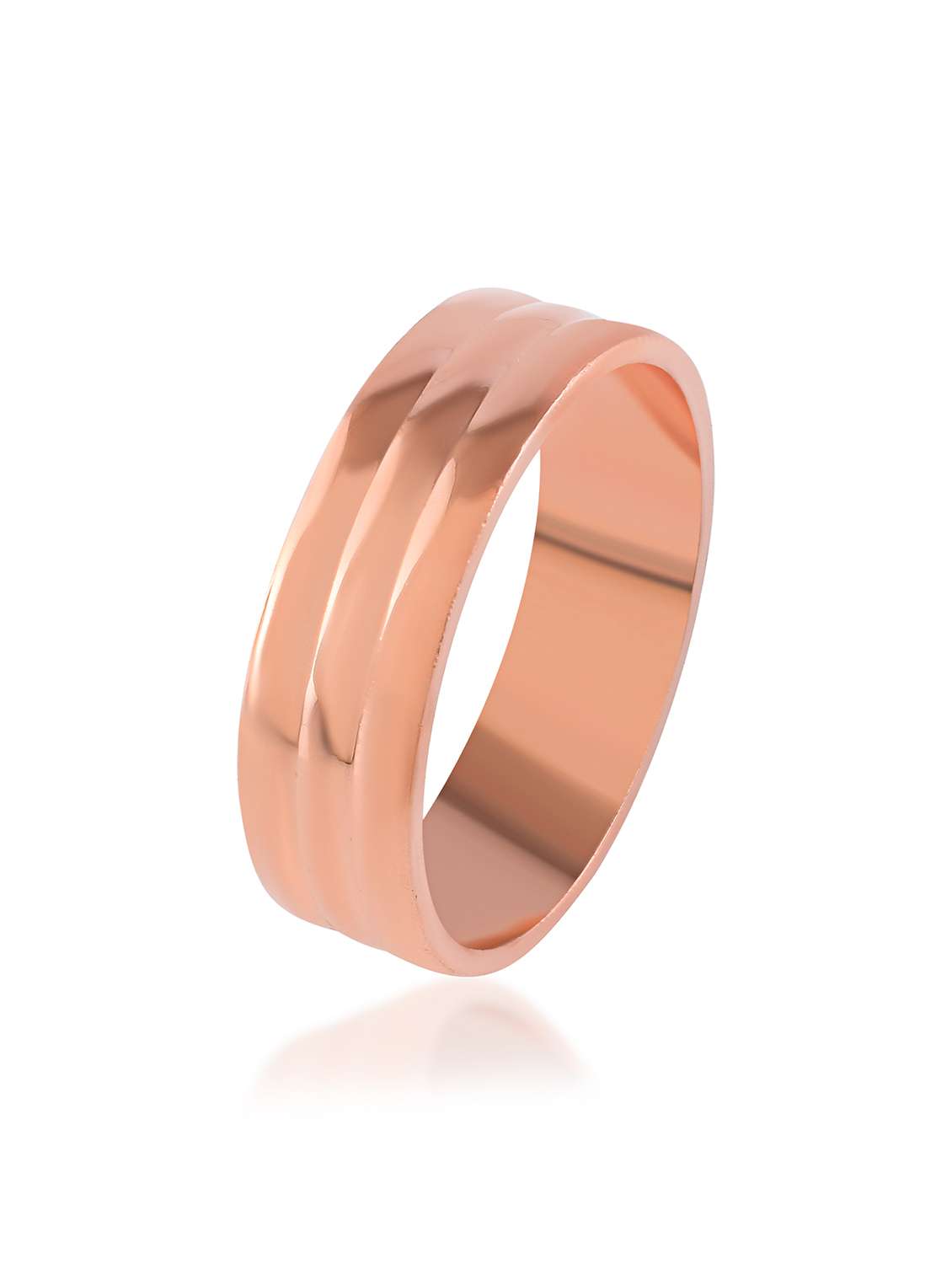 women copper double band finger ring - 22301616 -  Standard Image - 2