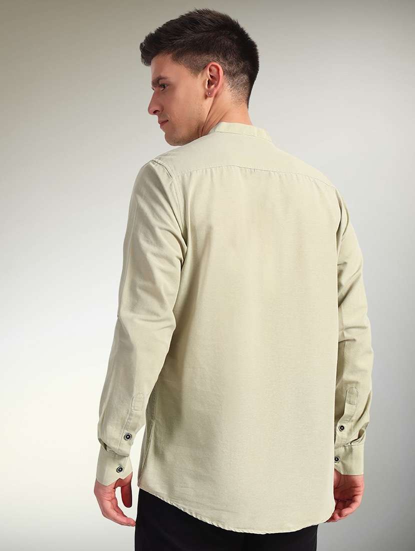 men solid mandarin neck short kurta - 22301694 -  Standard Image - 2