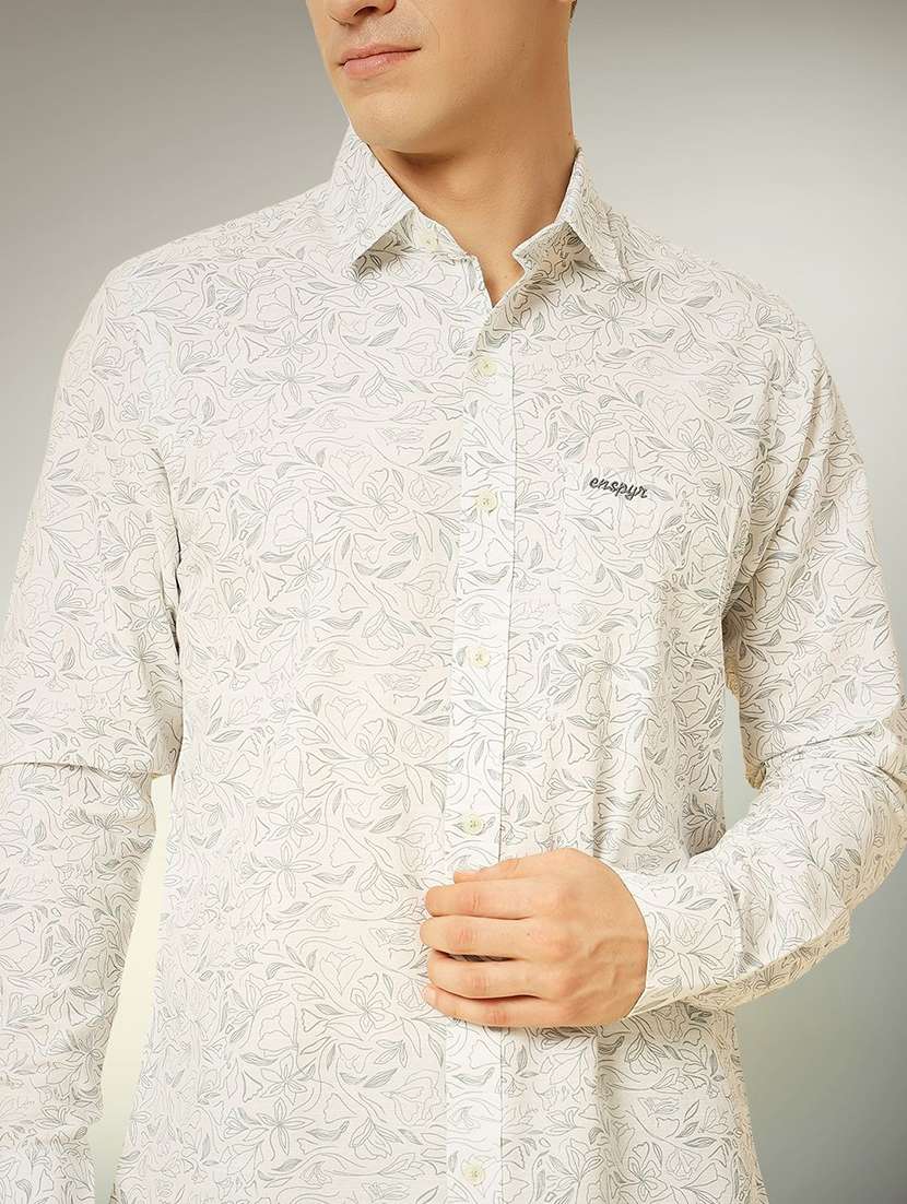 men printed long sleeve regular fit casual shirt - 22301710 -  Standard Image - 2