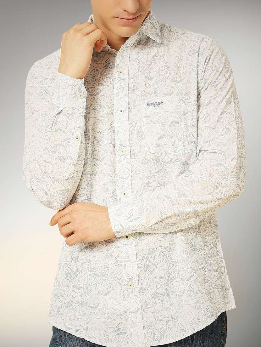 men printed long sleeve regular fit casual shirt - 22301712 -  Standard Image - 2