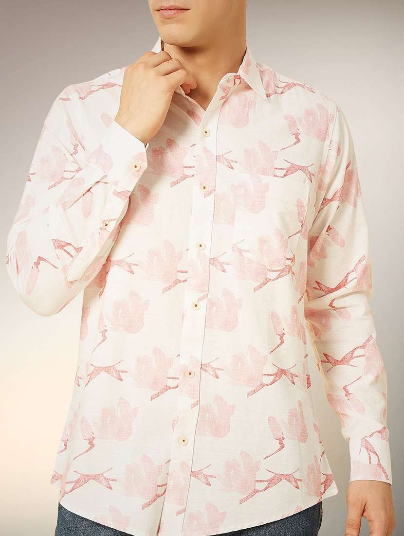 men printed long sleeve regular fit casual shirt - 22301714 -  Standard Image - 2