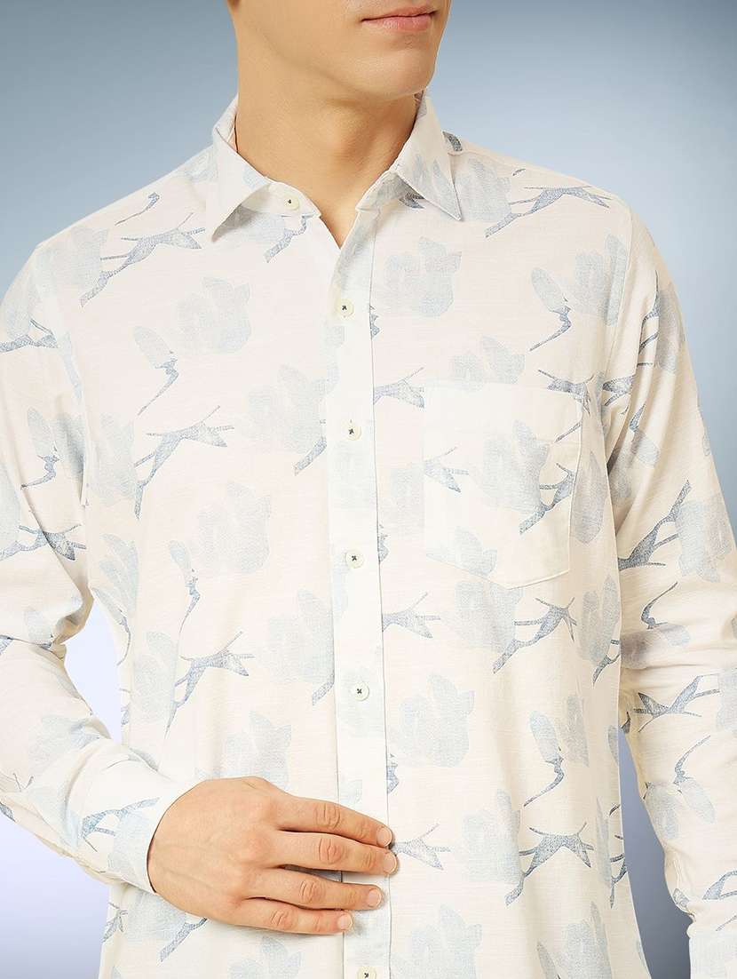men printed long sleeve regular fit casual shirt - 22301716 -  Standard Image - 2