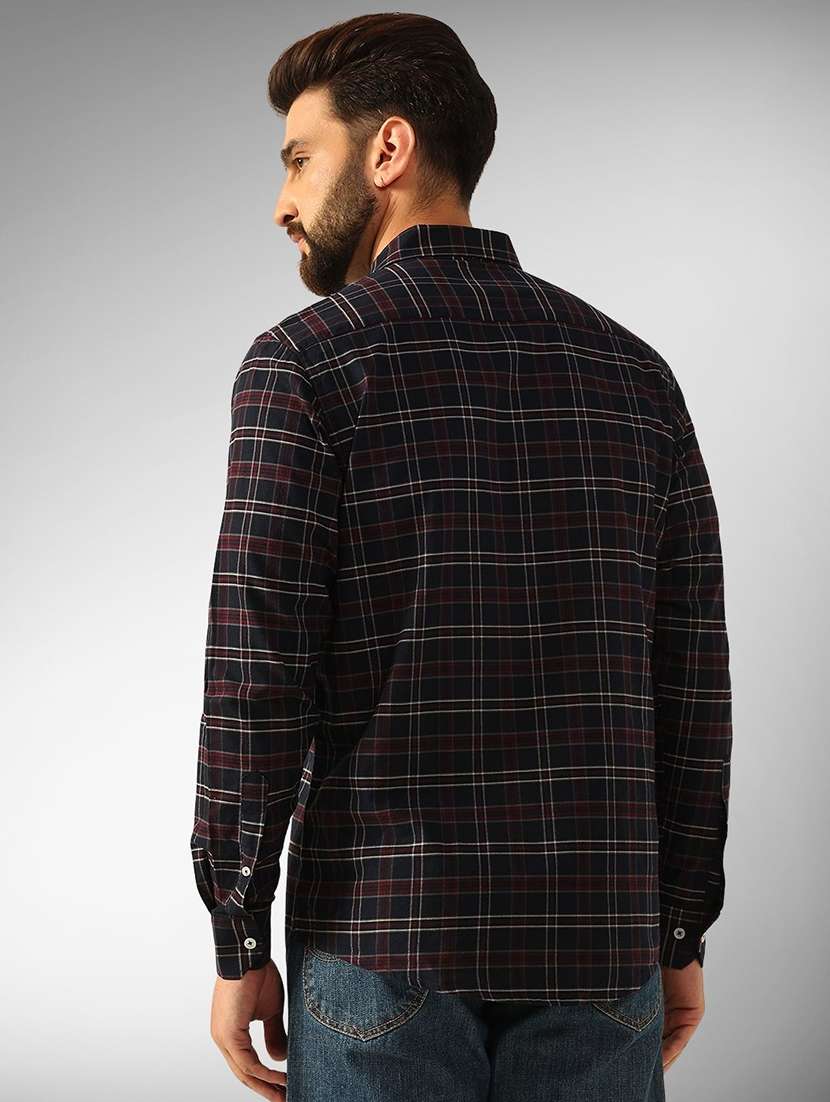 men checkered long sleeve regular fit casual shirt - 22301748 -  Standard Image - 2