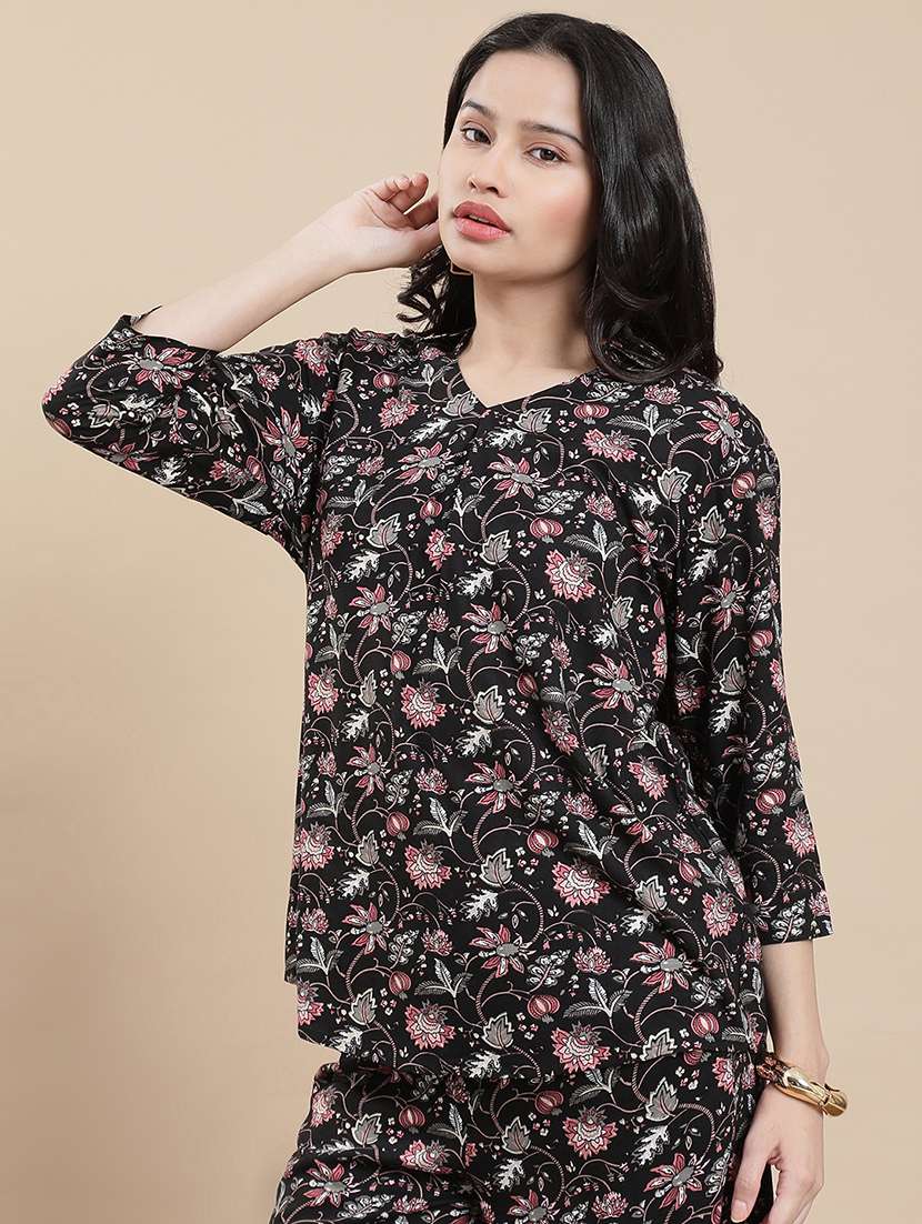 women floral print collared regular top - 22301827 -  Standard Image - 2