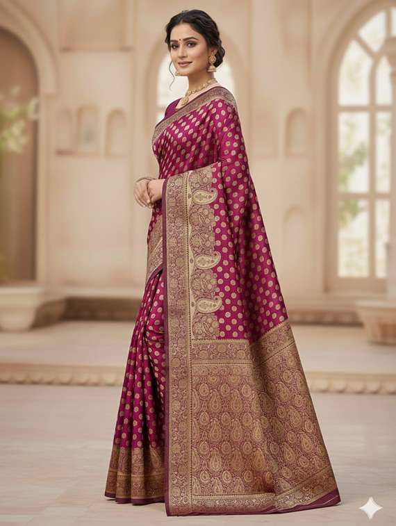 women self design banarasi saree with blouse - 22301866 -  Standard Image - 2
