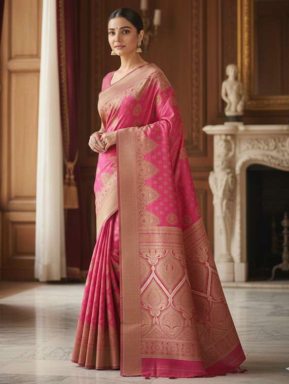 women self design banarasi saree with blouse - 22301877 -  Standard Image - 2
