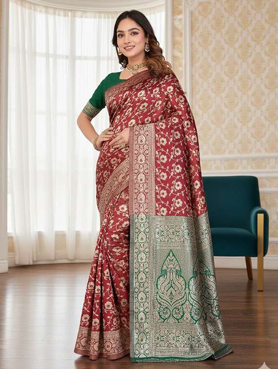 women self design banarasi saree with blouse - 22301878 -  Standard Image - 2