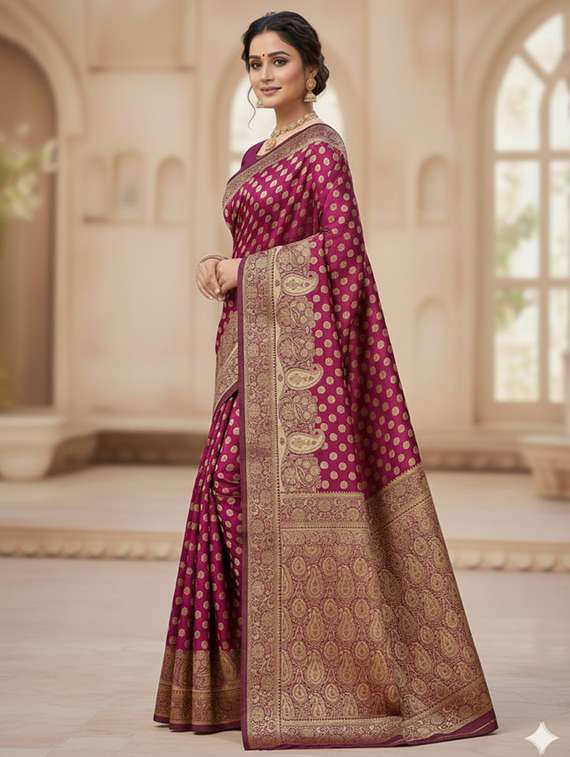 women self design banarasi saree with blouse - 22301880 -  Standard Image - 2
