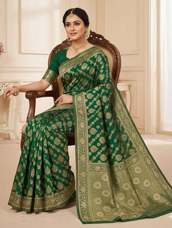 women self design banarasi saree with blouse - 22301881 -  Standard Image - 2