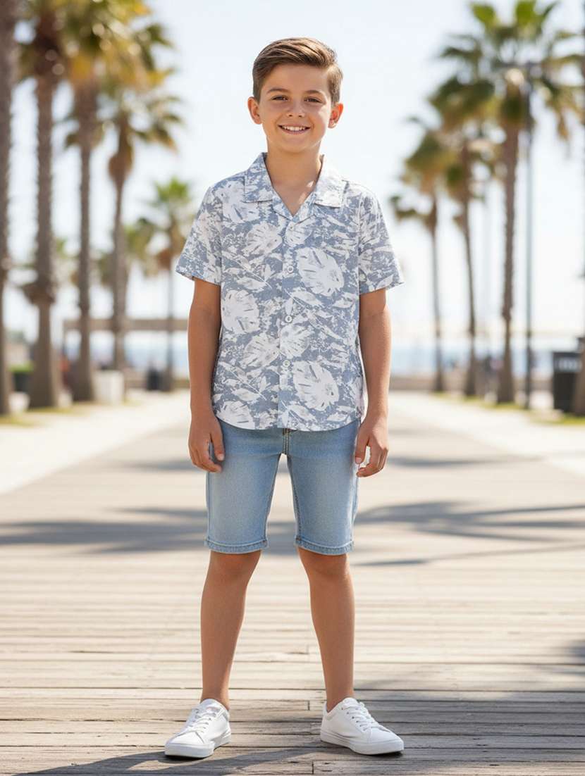 boys collared short sleeve shirt