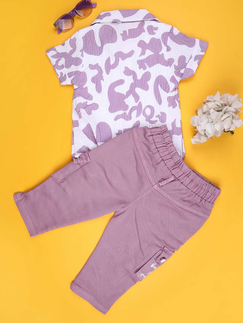 maroon cotton twin sets & jump suit - 22302284 -  Standard Image - 2