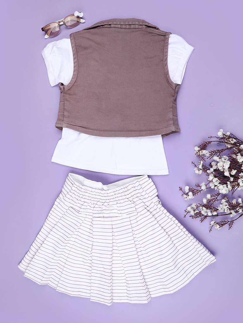 brown cotton twin sets & jump suit - 22302286 -  Standard Image - 2