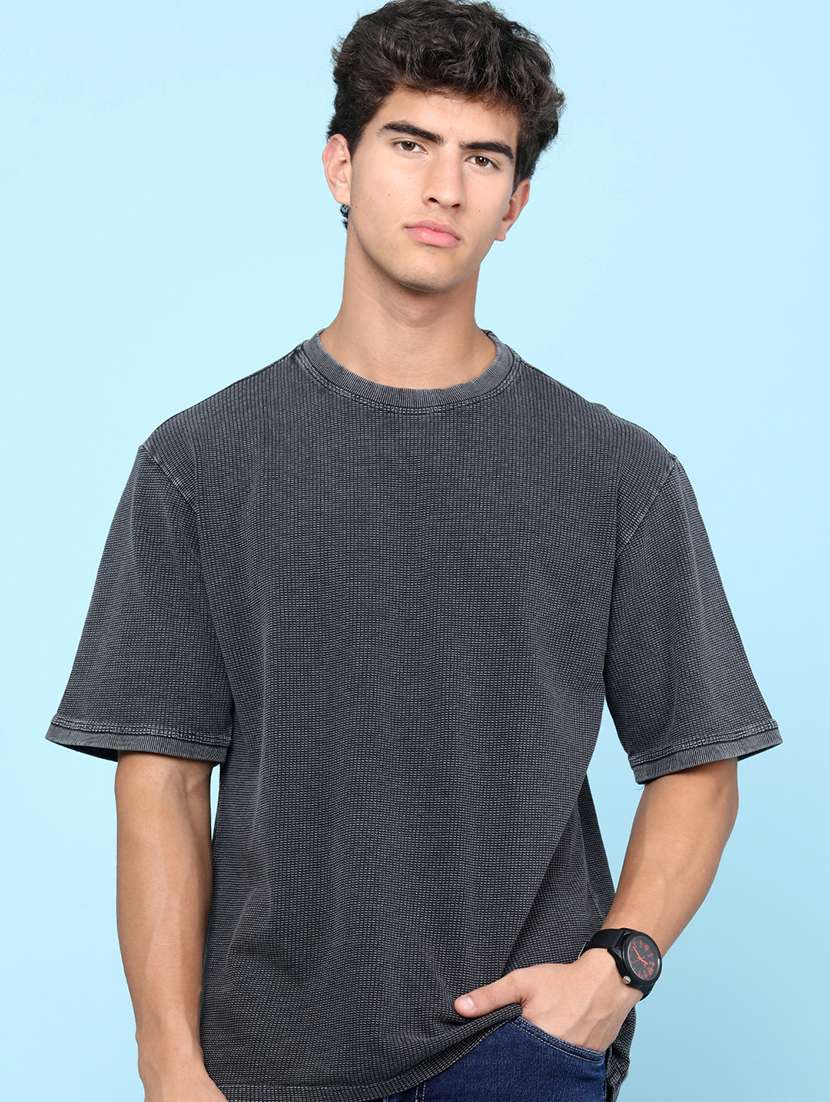 men self design short sleeves oversized t-shirt - 22302296 -  Standard Image - 2