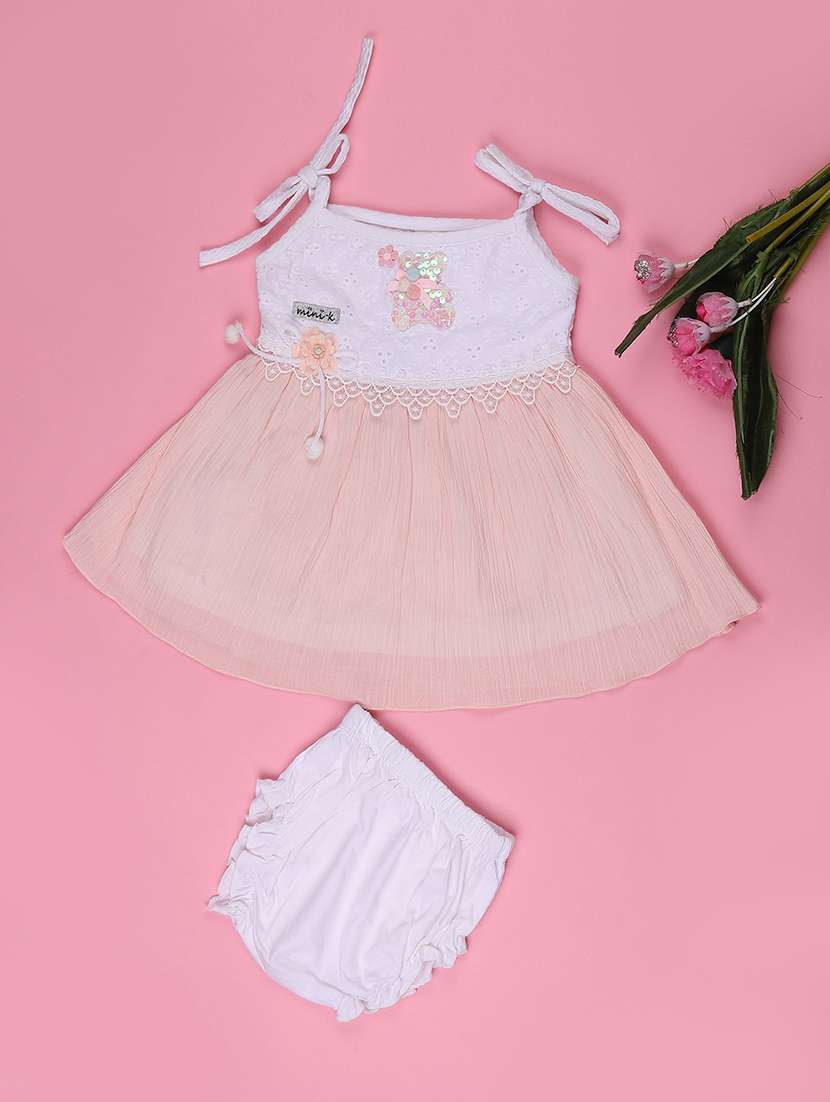 girls embellished sleeveless dress with blommer - 22302398 -  Standard Image - 2