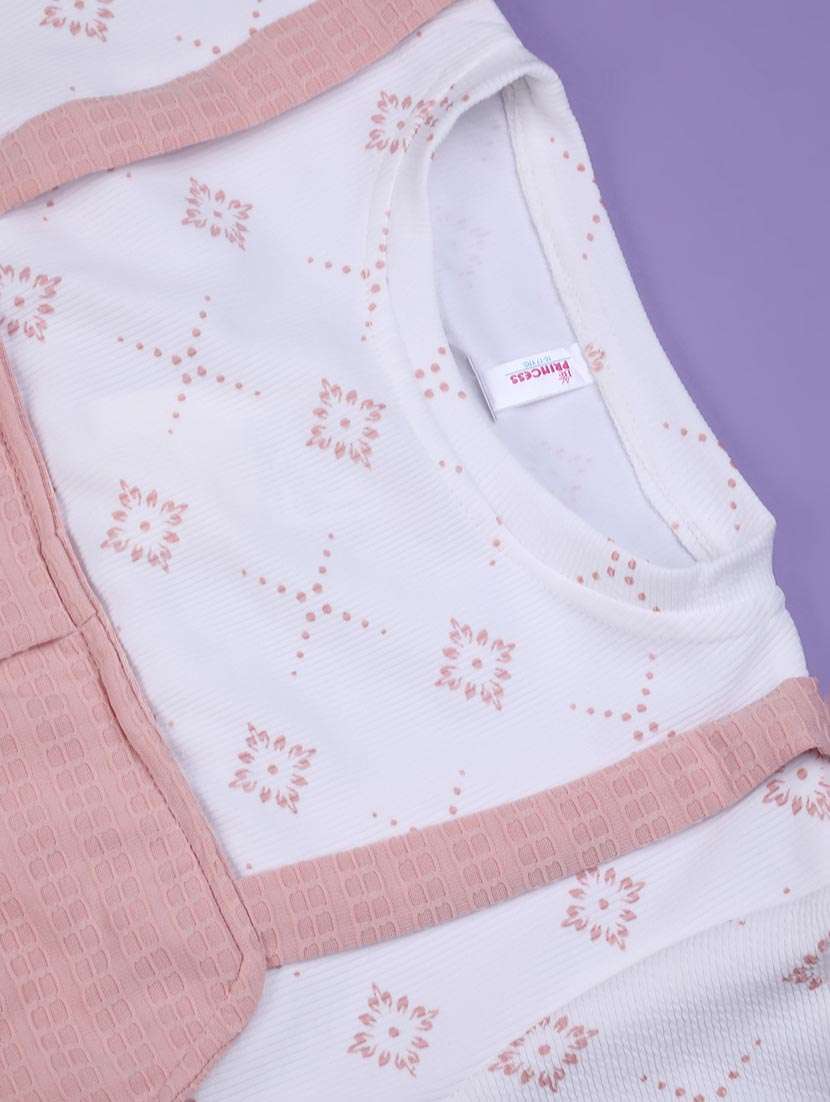 girls printed puff sleeve tiered dress - 22302494 -  Standard Image - 2