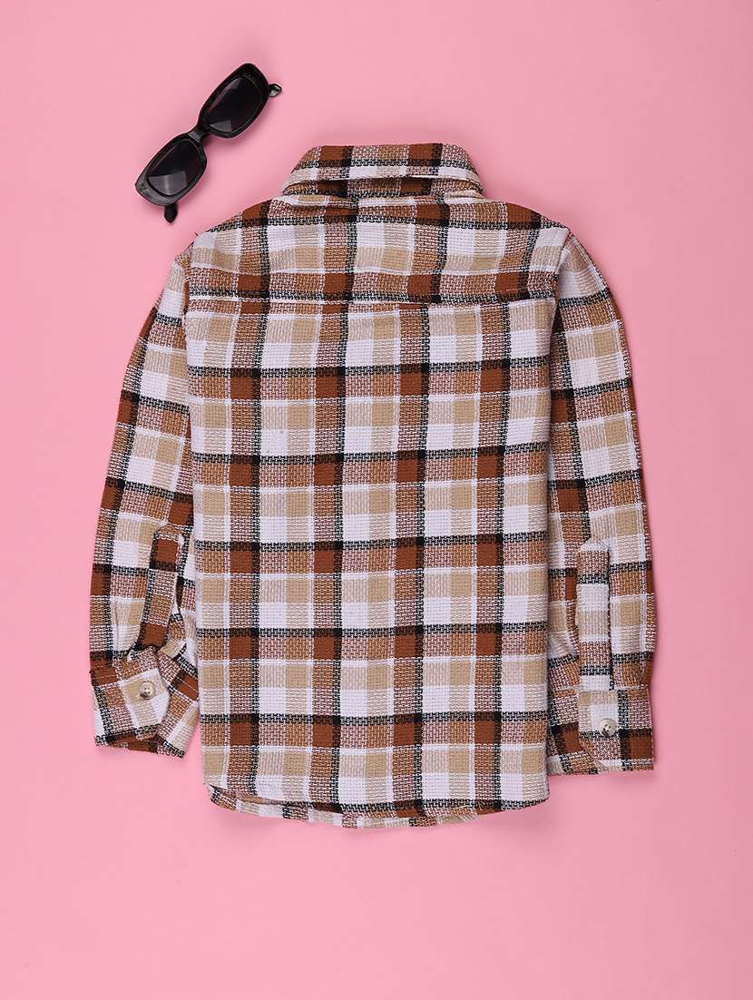 boys checkered collared short sleeve shirt - 22302727 -  Standard Image - 2