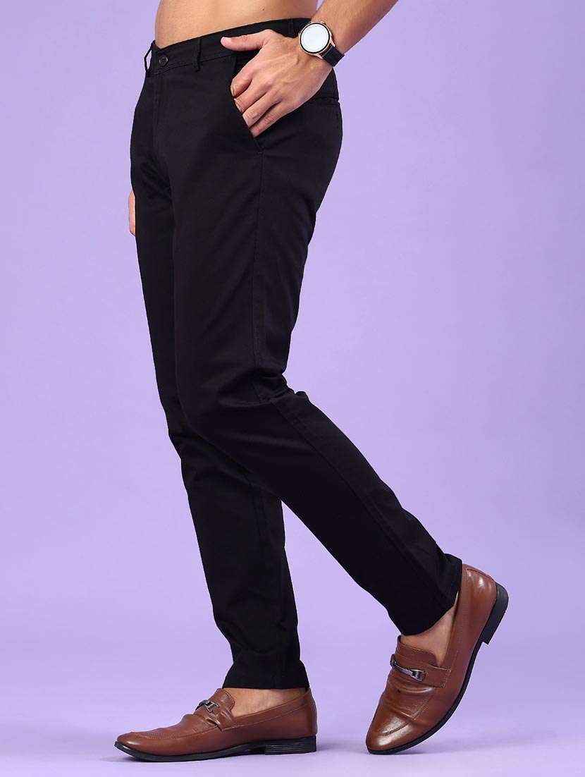 men solid mid rise chinos casual trouser - 22302739 -  Standard Image - 2